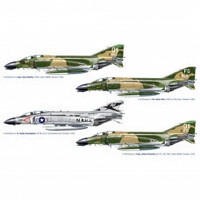 Italeri Plastic Model Kit F-4 C/D/J Phantom Ii Aces (U.S.A.F. - U.S. Navy Vietnam Aces) 1:72 - 51-1373S