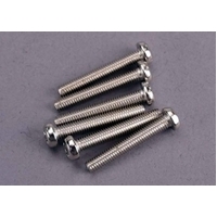 TRAXXAS Screws, 3x20mm roundhead machine (6) 38-2566