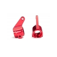 TRAXXAS STEERING BLOCKS (2) 6061-T6 RED ANODISED ALUM 5 X 11MM BALL BEARINGS (4)