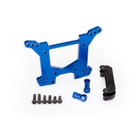 TRAXXAS SHOCK TOWER, REAR, 7075-T6 ALUM,BLUE-ANOD (1)/ BODY MOUNT BRACKET (1)