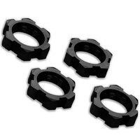 TRAXXAS WHEEL NUTS, SPLINED, 17MM,  BLACK-ANOD (4)