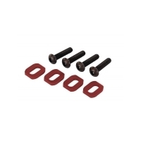 TRAXXAS WASHERS, MOTOR MOUNT, ALUM (RED-ANODIZED) (4)/ 4 X 18MM BCS (4) - 38-7759R