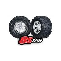 TRAXXAS TIRES & WHEELS, X-MAXX SATIN CHROME - 38-7772R