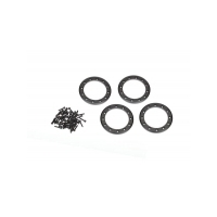 TRAXXAS BEADLOCK RINGS, BLACK 1.9' ALUMINUM (4) 2X10 CS (48) - 38-8169T