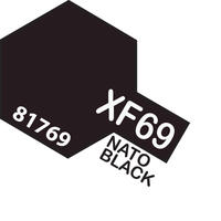 TAMIYA ACRYLIC PAINT -  MINI XF-69 NATO BLACK