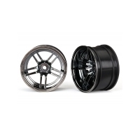 TRAXXAS WHLS 1.9' SPLIT-SPOKE BLK CHR (WIDE, REAR) (2) - 38-8372