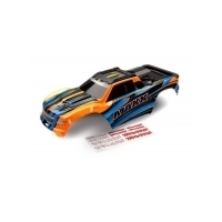 TRAXXAS BODY, MAXX, ORANGE (PAINTED)/ DECAL SHEET - 38-8911T