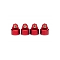 TRAXXAS SHOCK CAPS, ALUM (RED-ANOD) GT-MAXX SHOCKS (4) - 38-8964R