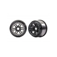 TRAXXAS WHEELS (BLACK) (2) - 38-8971