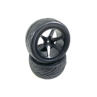 1:10 Buggy Wheel Set 6-Spoke/Street front black (2)