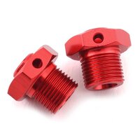 Arrma Aluminum Wheel Hex, 17mm Red 2pcs, AR310904 - ARA310904