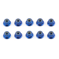 FT Locknuts, M4, flanged, blue aluminum