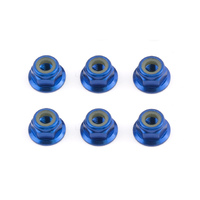 FT Locknuts, M4 blue aluminum, flanged