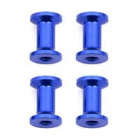 ###RC10F6 Suspension Arm Standoffs, blue aluminum