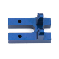 RC10F6 Front Top Plate Bulkhead, blue aluminum