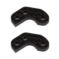 RC10B7 FT Caster Block Link Mount Set, -1mm, carbon fiber