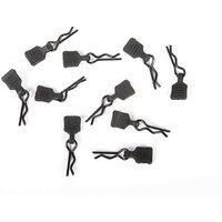 Axial 3mm Body Clip w/ Black Tabs, 10pcs, SCX24 JLU - AXI206000