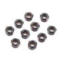 Axial Nylon Locking Hex Nut 4mm Black (10), AX31051 - AXIC3151