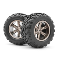 BlackZon Warrior Assembled Wheel/Tire (Dark Grey) [540077]