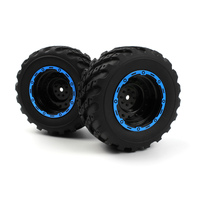 Blackzon Smyter MT Wheels/Tires Assembled (Black/Blue)