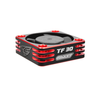 Team Corally - Ultra High Speed Cooling Fan TF-30 w/BEC connector - 30mm - Color Black - Red