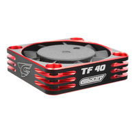 Team Corally - Ultra High Speed Cooling Fan TF-40 w/BEC connector - 40mm - Color Black - Red