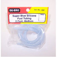 DUBRO 222 BLUE SILICONE TUBING, MEDIUM (2ft PER PACK)