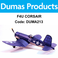 DUMAS 213 F4U CORSAIR WALNUT SCALE 17.5 INCH WINGSPAN RUBBER POWERED