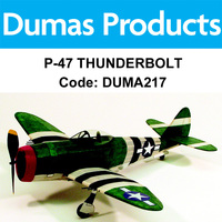 DUMAS 217 P-47 THUNDERBOLT WALNUT SCALE 17.5 INCH WINGSPAN RUBBER POWERED