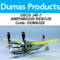 DUMAS 328 USCG J4F-1 AMPHIBIOUS RESCUE KIT 30 INCH WINGSPAN RUBBER POWERED