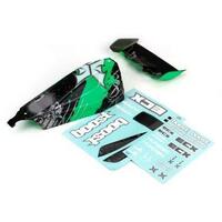 ECX Body/Wing, Black/Green: 1:10 2wd Boost - ECX230005