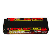 Gens Ace 2S Redline 5800mAh 130C 7.6V Hardcase Lipo Battery (5.0mm Bullet)