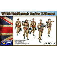 Gecko 1/35 W.W.II British MG Team In Marching (N.W. Europe) Plastic Model Kit