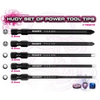 HUDY SET OF POWER TOOL TIPS 2.0 2.5 3.00MM HEX AND 4.0 5.8 P - HD190070