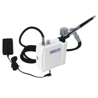 Hseng Mini Air Compressor Kit (Includes Hose and HS-30 Airbrush - no moisture trap)