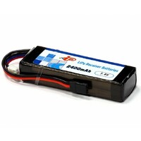 INTELLECT LIPO - 2400 7.4 V LIPO RECEIVER BATTERY - BLACK PLUG - INTL2400-2S-W1