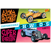 Lindberg 1/32 Customizable Street Rod (2-pack) Plastic Model Kit