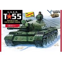 Lindberg 1/35 USSR T-55 Battle Tank Plastic Model Kit