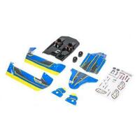 Losi Body Set, Blue/Yellow, Mini 8ightDB - LOS210010