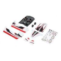 Losi Body Set, White/Red, Mini 8ightDB - LOS210011