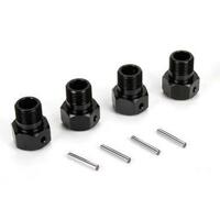 Losi Wheel Hex Black & Pin (4), MTXL - LOS252050