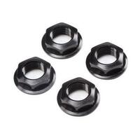 Losi 17mm Flanged Wheel Nut, Black (4), Super Rock Rey - LOS252112