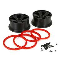 Losi Wheel/Beadlock, Black (2): 1:5 4wd DB XL - LOS45005