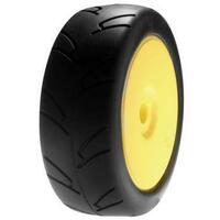 Losi 1/8 8ightH Street Onroad TireMntd, Yellow Wheel - LOSA17759