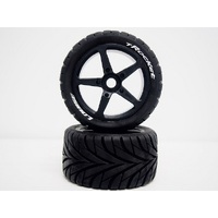 T-Rocket 1/8th Truggy Tyre BLK/spoke