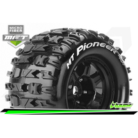 MFT 1/8 MT-PIONEER MONSTER TRUCK TIRE SPORT / 1/2 OFFSET BLACK RIM HEX 17mm / MOUNTED