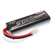 NOSRAM 3100MAH 50C - STD ROUND STICK HARD CASE 7.4V LIPO BATTERY WITH TAMIYA PLUG - NOS999301