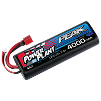 Peak Racing Power Plant  Lipo 4000 7.4 V 45C (Black case, Deans Plug) 2S/2CELL