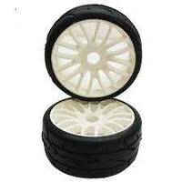 GT - 1/8th - Carved "Soft" Q3 - 17mm - Spoked Soft Rim White 