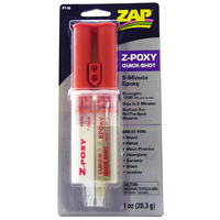 ZAP PT-36 1 OZ.  Z-POXY QUICK SHOT DUAL SYRINGE (CARDED)